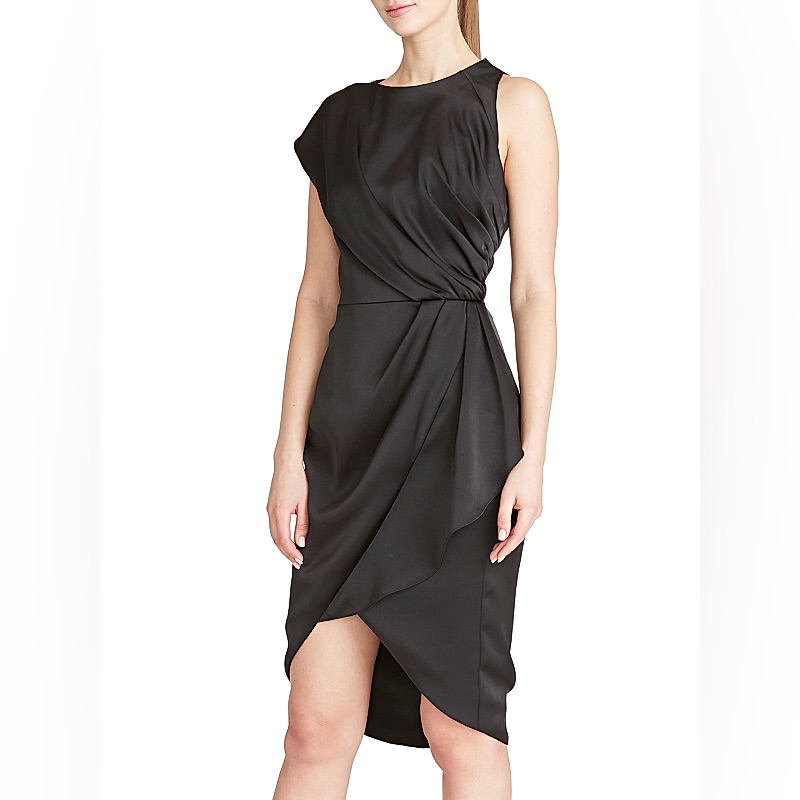 Nwt Theia Black Makena Cocktail Dress